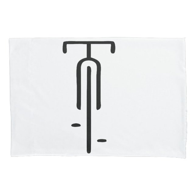 Bike logo minimal Retro, Cycling and Bicycle Lover Pillowcase (Front)