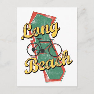 Bike Long Beach Bicycle California Postcard