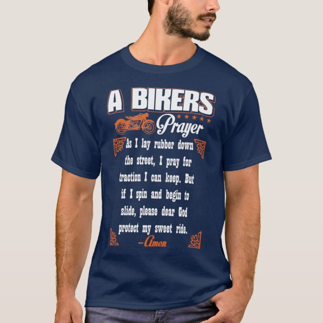 Bike Lover - Bikers Prayer Biker T-Shirt (Front)