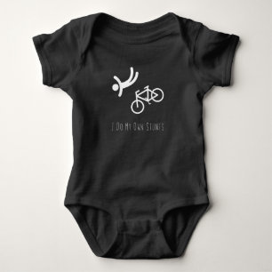 bike lover  - i do my own stunts bmx cycling gift baby bodysuit