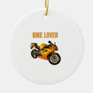 Bike Lover Motorcycle T-Shirt Sport Bike Rider D Ceramic Ornament