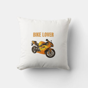 Bike Lover Motorcycle T-Shirt Sport Bike Rider D Throw Pillow