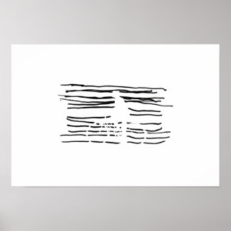 Bike made by lines poster