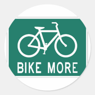 Bike More Classic Round Sticker