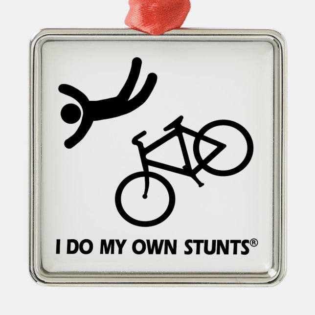 Bike My Own Stunts Metal Ornament (Front)
