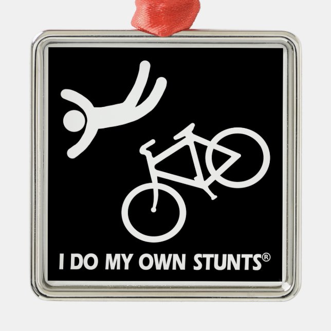 Bike My Own Stunts Metal Ornament (Front)