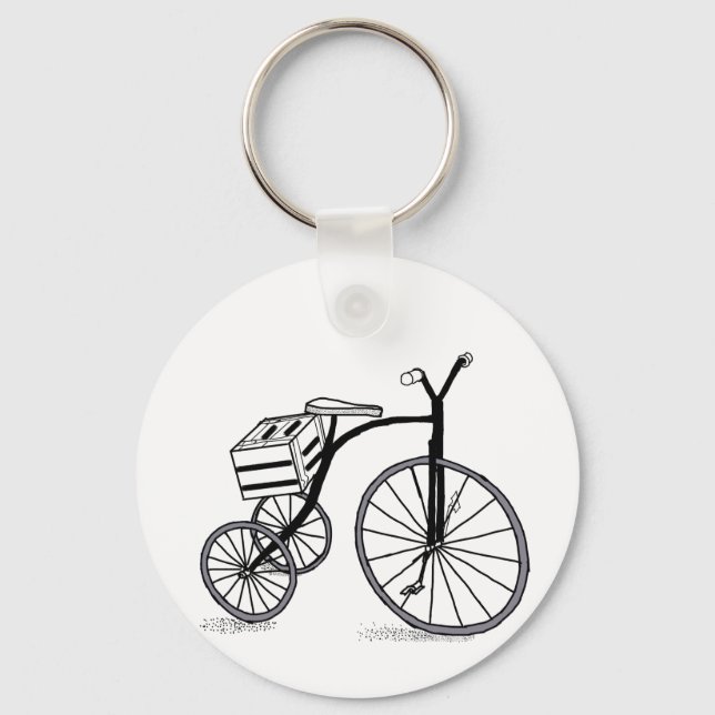 Bike on 3 wheels keychain (Front)