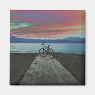Bike On Pier   Greece Magnet