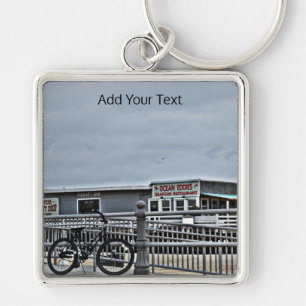 Bike On The Boardwalk by Shirley Taylor Keychain