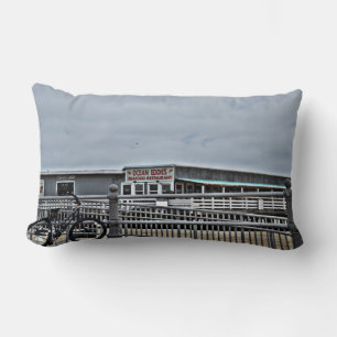 Bike On The Boardwalk by Shirley Taylor Lumbar Pillow