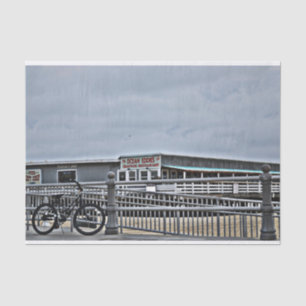 Bike On The Boardwalk by Shirley Taylor Tissue Paper