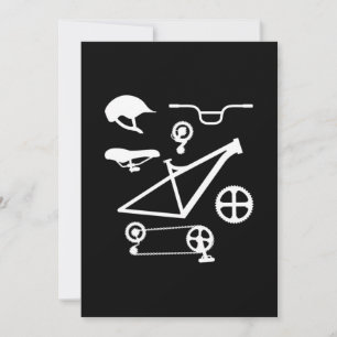 Bike Parts Biking Cycling Bicycle Cyclist Biker Gi Invitation