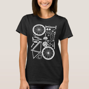 Bike Parts Downhill Rider Mountainbike MTB Cycling T-Shirt