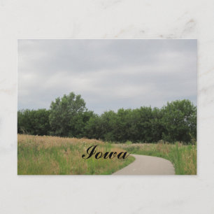 Bike Path Iowa Postcard