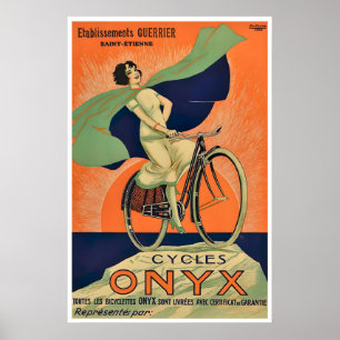 Bike Poster Onyx Cycles Bicycling Art Cycling
