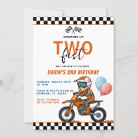 Bike Racing Growing Up Two Fast Boy Birthday 