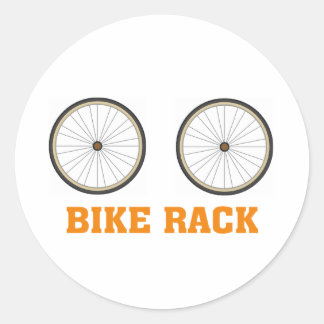 Bike Rack Classic Round Sticker