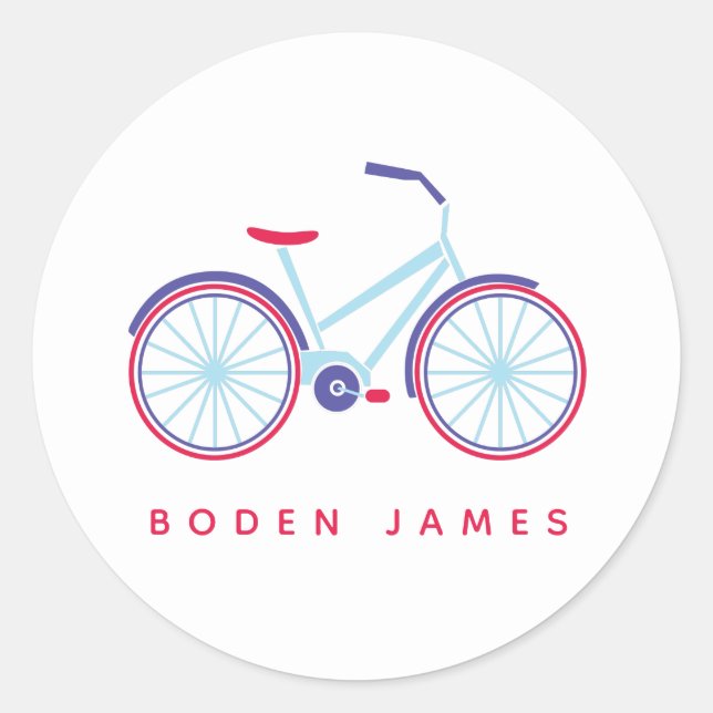 Bike Ride Classic Round Sticker (Front)