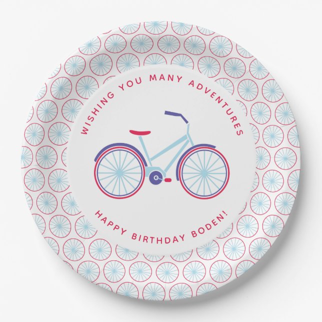 Bike Ride Paper Plate (Front)