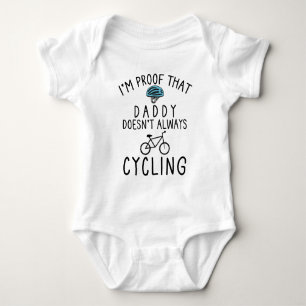 Bike Rider Infant   Funny Cycling Dad Baby Bodysuit