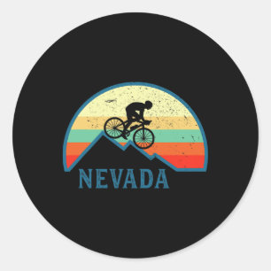Bike Rider Nevada Mountain Biking Retro Mtb Moutai Classic Round Sticker