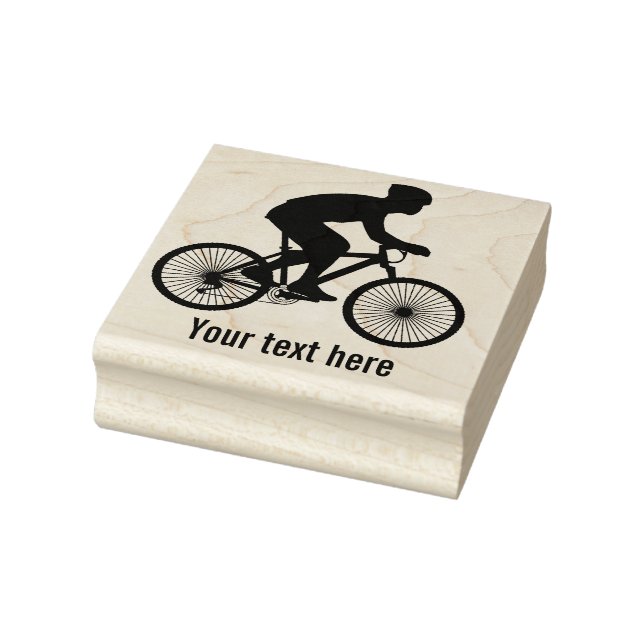 Bike Rider Personalized Rubber Stamp (Stamp)