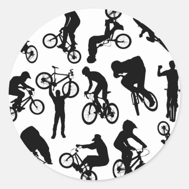 bike-riders classic round sticker (Front)