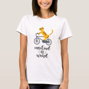 Bike Riding Cat My Kind of Weird T-Shirt