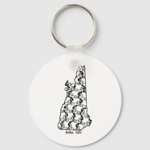 Bike Riding New Hampshire Cycling Mountain Biking Keychain