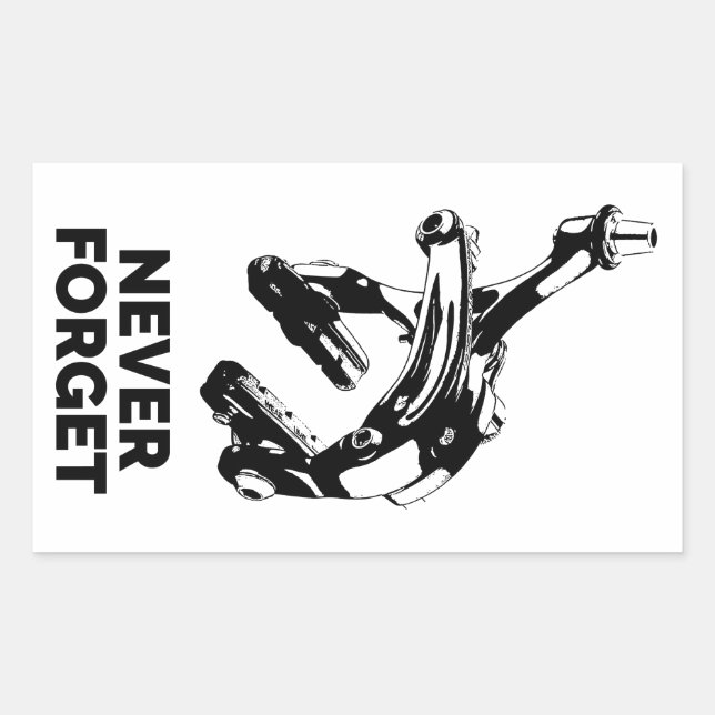 Bike Rim Brakes Never Forget Sticker (Front)