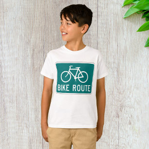 Bike Route Sign Cycling Path Bicycle Trail  T-Shirt