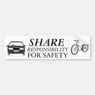 Bike Safety Together Bumper Sticker