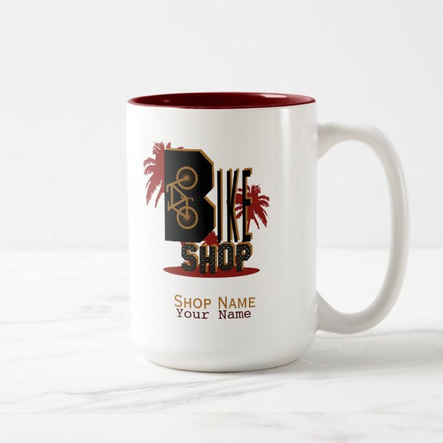 Bike Shop - Coffee, Tea Mug, Cup (Right)