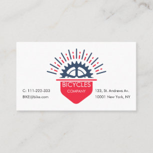 Bike Shop, Repair and Customization Logo Business Card