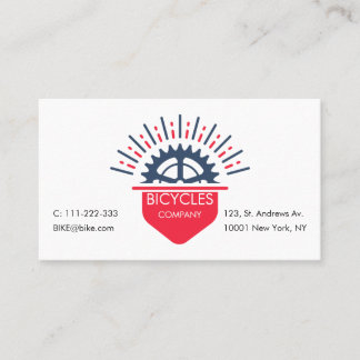 Bike Shop, Repair and Customization Logo Business Card