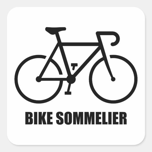 Bike Sommelier Square Sticker (Front)
