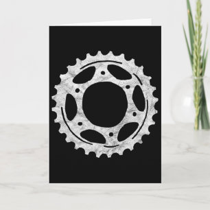 Bike Sprocket Gear Mountain Biking Vintage Minimal Card