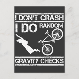 Bike Stuntman Crash Extreme Sport MTB Cyclist Postcard