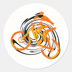 bike Super Gradient Classic Round Sticker