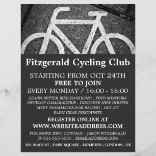 Bike Symbol, Cycling Club Advertising Flyer