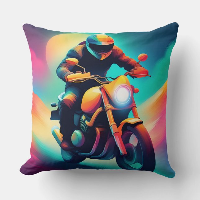 bike throw pillow (Front)