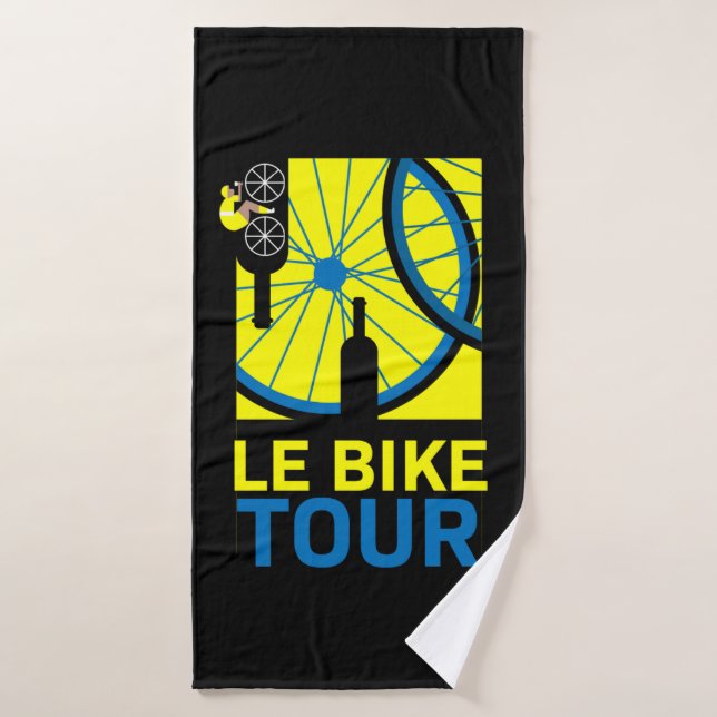 Bike Tour Art Bath Towel (Bath Towel)