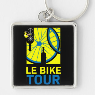 Bike Tour Art Keychain