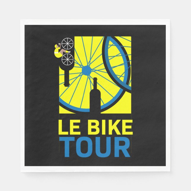 Bike Tour Art Napkin (Front)