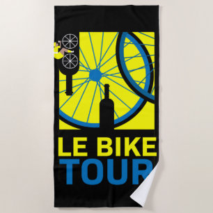 Bike Touring Art Beach Towel