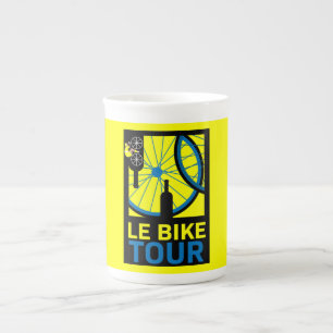 Bike Touring Art Bone China Mug