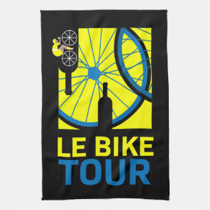 Bike Touring Art Kitchen Towel