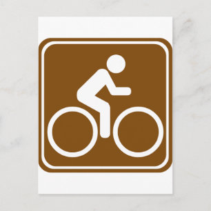Bike Trail Highway Sign Postcard