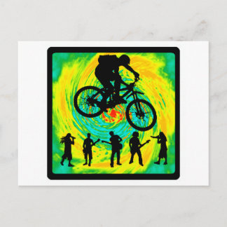 Bike Triple Jump Postcard
