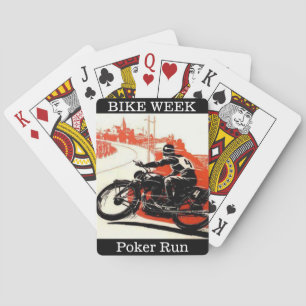 Bike Week Poker Run Customizable Fundraising Playing Cards